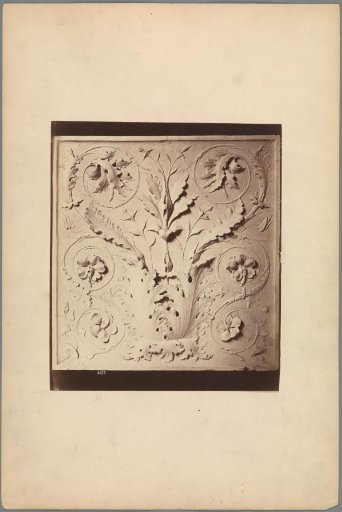 Relief with leaf and flower motifs