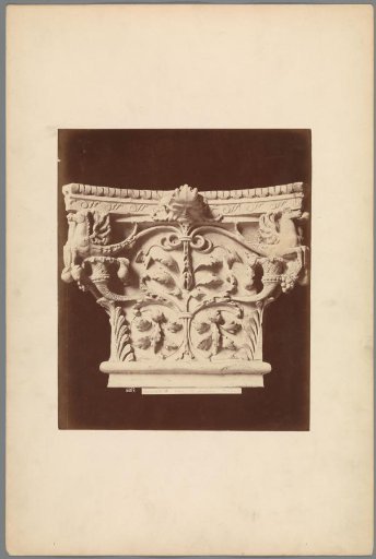 Capital with plant motifs and fantasy animals, probably from the house of Andrea Doria in Genoa