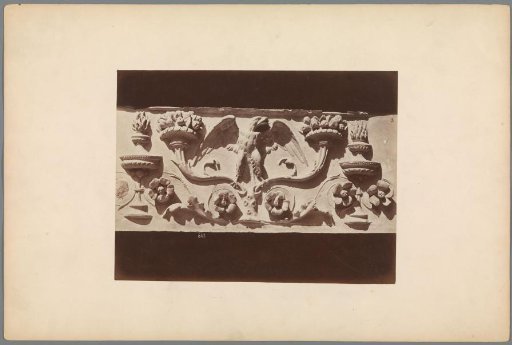 Relief with an eagle and candlesticks