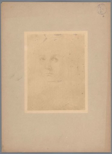 Photographic reproduction of a sketch, depicting a portrait of a man with a hat