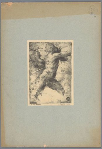 Photographic reproduction of a sketch by Raphael, depicting a Triton and a Nereid