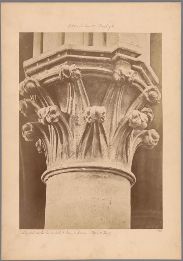Capital of a column from the choir of La Collégiale Notre-Dame in Semur-en-Auxois