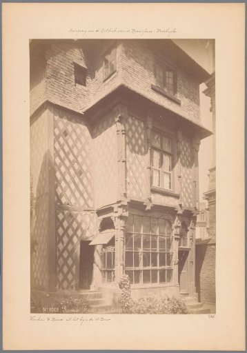 Facade of a half-timbered house in Rennes