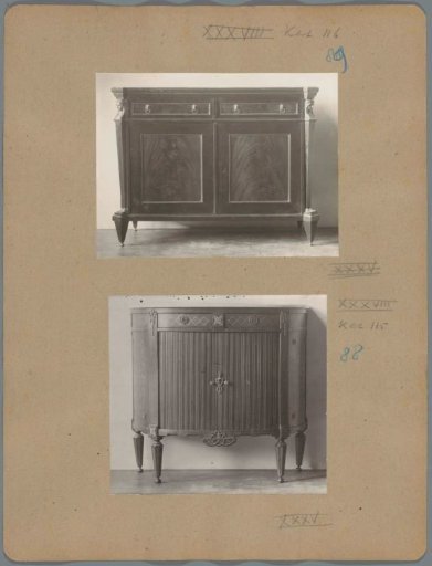 View of two cabinets