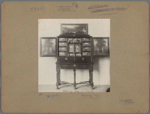 Art cabinet with painted scenes from Genesis