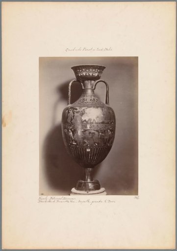 Painted terracotta vase in the Museo Nazionale in Naples