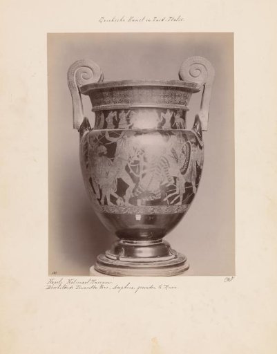 Painted terracotta vase in the Museo Nazionale in Naples