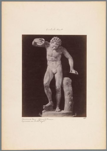 Statue of a Satyr with Cymbals in the Galleria degli Uffizi in Florence