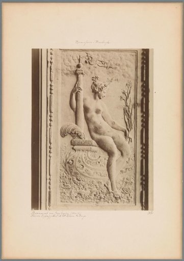 Plaster cast of a relief of the water nymph of the Seine in the Musée du Louvre in Paris