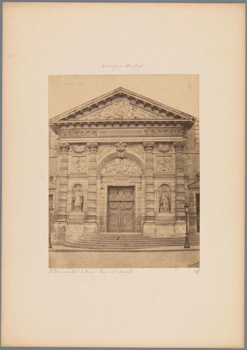 Front facade of the church Saint-Étienne-du-Mont in Paris