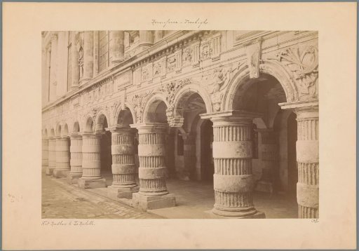 Row of columns of the town hall of La Rochelle