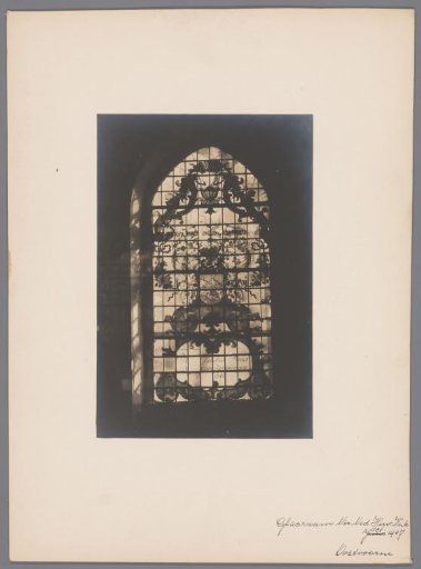 Painted window in the Village Church of Oostvoorne