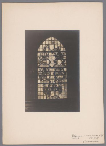Painted window in the Village Church of Oostvoorne