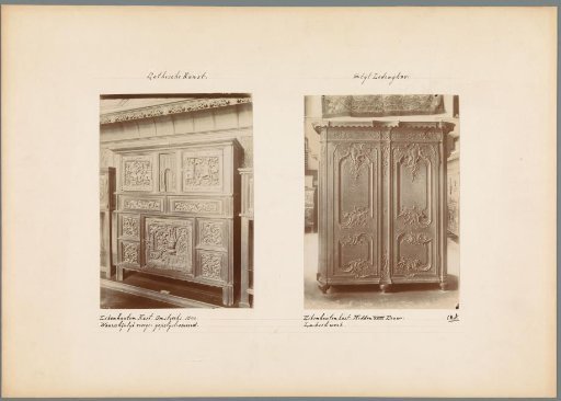 Two wooden cabinets