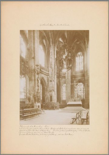 Interior of the Saint-Laurentius Church in Nuremberg, viewed towards the choir