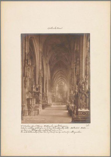 Interior of St. Stephen's Cathedral in Vienna, viewed towards the choir