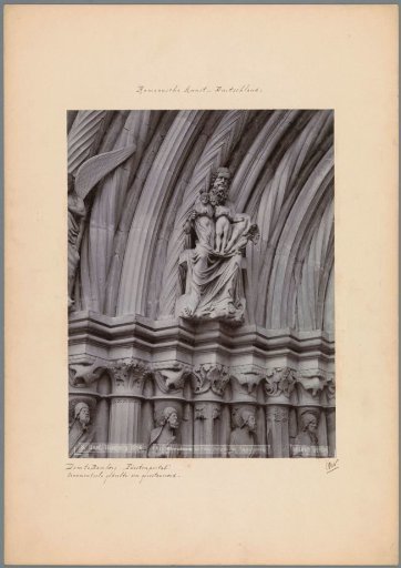 Sculpture on the portal of the Cathedral of Bamberg, representing Abraham
