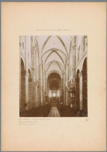 Interior of the Cathedral of Worms, with a view of the choir