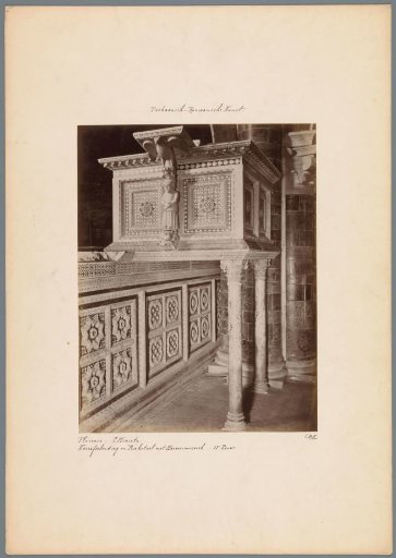 Pulpit and part of a choir screen of the church of San Miniato al Monte in Florence