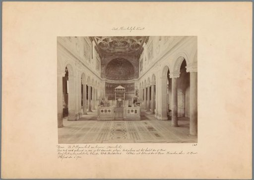 Interior of San Clemente in Rome, with a view of the choir