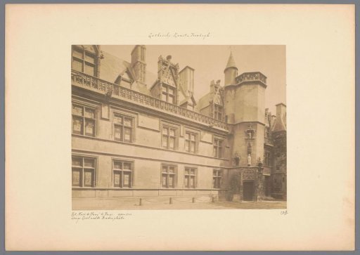 Courtyard and entrance of the Musée de Cluny (Musée national du Moyen Âge) in Paris