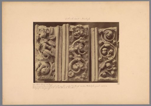 Plaster casts of reliefs from Notre-Dame in Paris