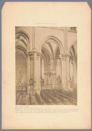 Part of the interior of Notre-Dame in Paris