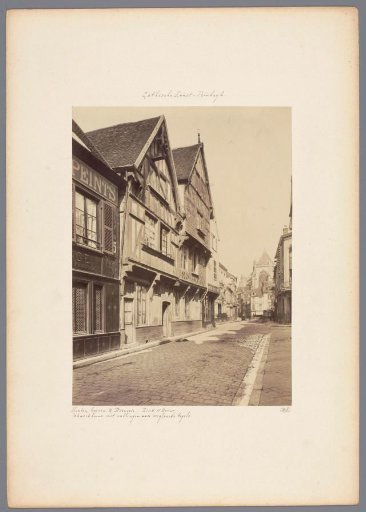 Facades of half-timbered houses in Beauvais