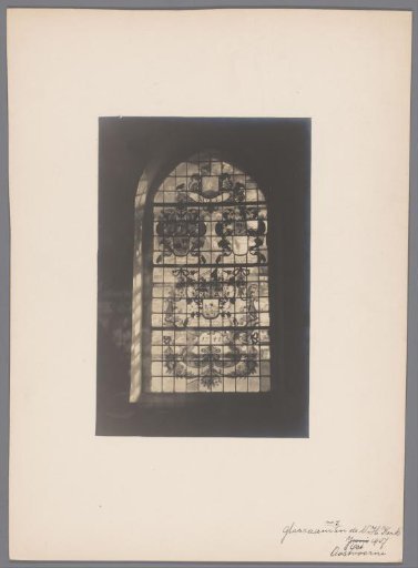 Painted window in the Village Church of Oostvoorne