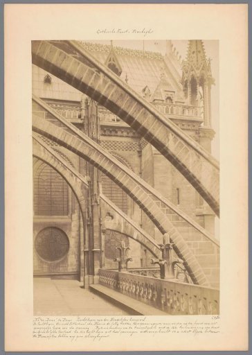 Flying buttresses of Notre-Dame in Paris