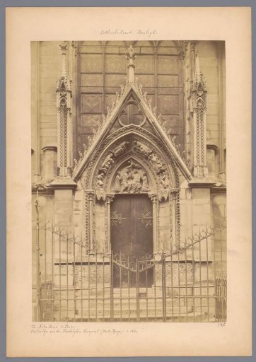 Portal on the north facade of Notre-Dame in Paris