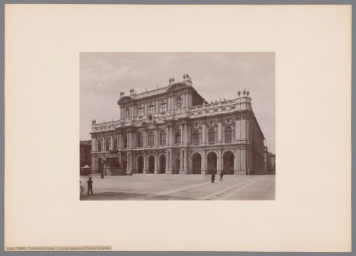 View of the Piazza Carlo Alberto and Palazzo Carignano in Turin, Italy