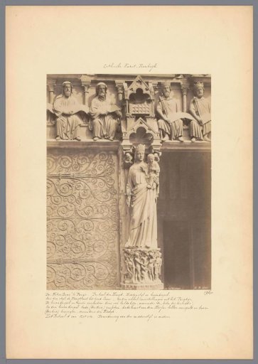 Sculptures on a Portal of Notre-Dame in Paris