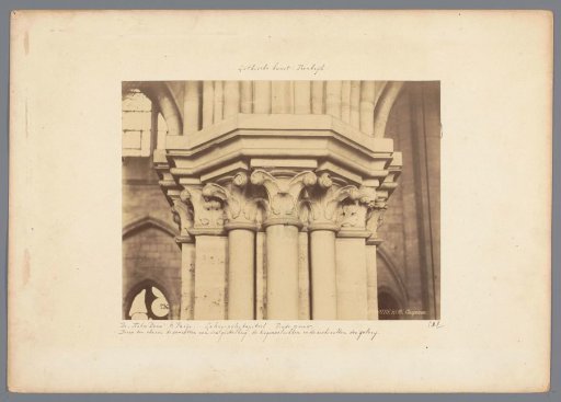 Capital of a bundled pillar in Notre-Dame in Paris