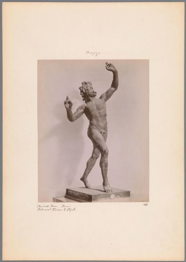 Sculpture of a dancing faun from Pompeii