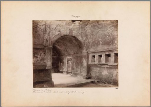 The apodyterium in the Stabian Baths in Pompeii