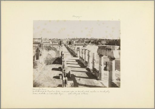 Forum of Pompeii with a view of the Temple of Jupiter, with Vesuvius in the background
