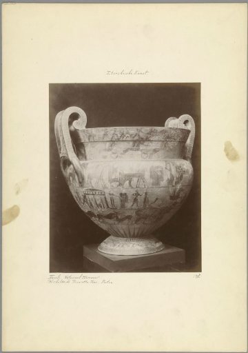 Painted Etruscan terracotta vase
