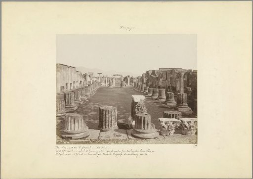 Ruins of the Basilica in Pompeii, with a view of the Forum