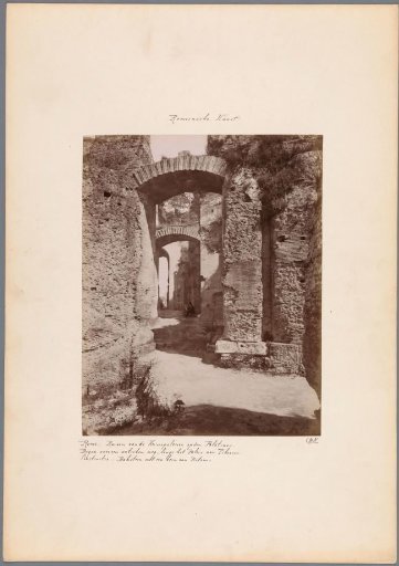 Path along the ruins of the Palace of Tiberius in Rome