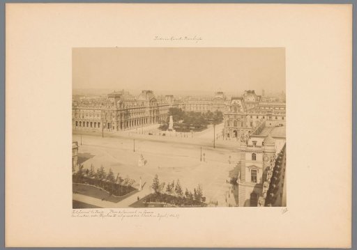 View of the courtyard of the Musée du Louvre in Paris