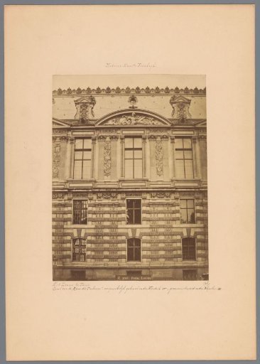 Part of the façade of the Musée du Louvre in Paris