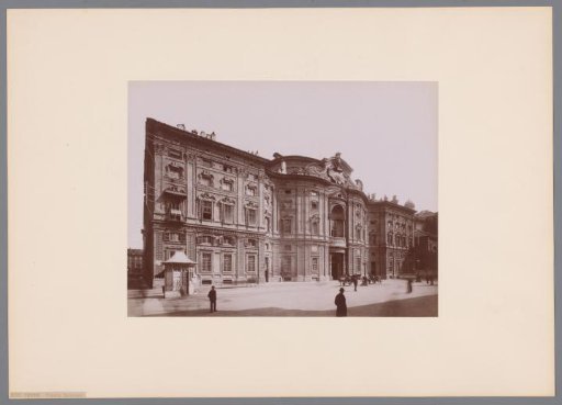 Façade of the Palazzo Carignano in Turin, Italy