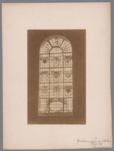Painted window in the Oudshoorn Church of Oudshoorn