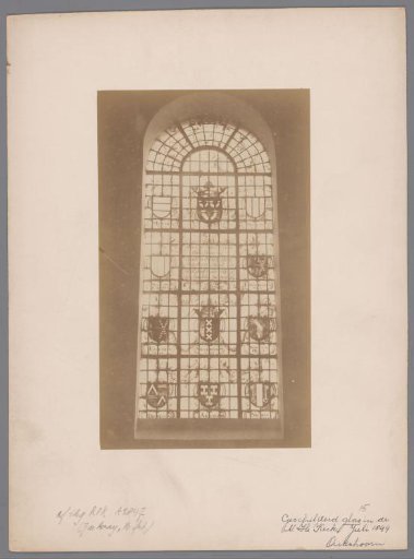 Painted window in the Oudshoorn Church of Oudshoorn