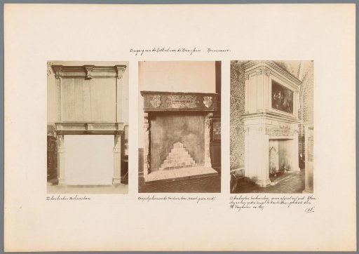 Overview of three fireplaces