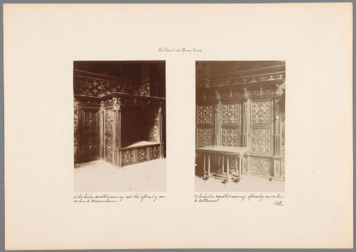 Overview of two wall panelings