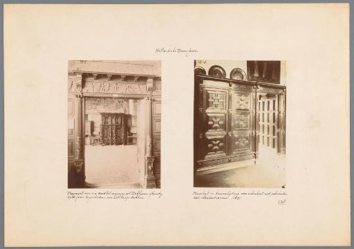 Overview of two wall panelings