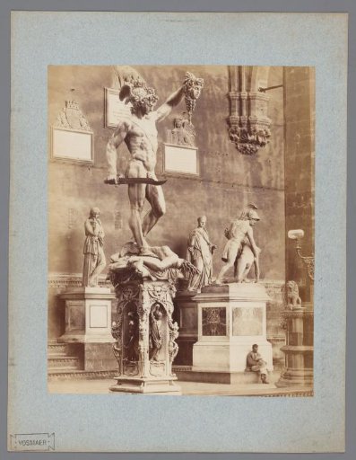 Sculpture of Perseus with the head of Medusa by Benvenuto Cellini in the Loggia dei Lanzi in Florence