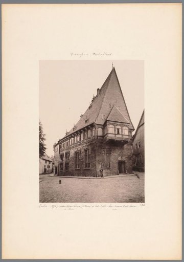 View of a half-timbered house in Goslar